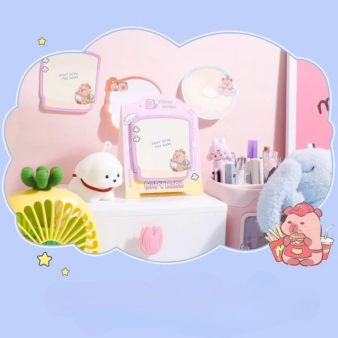 Capybara Sticky Notes Set