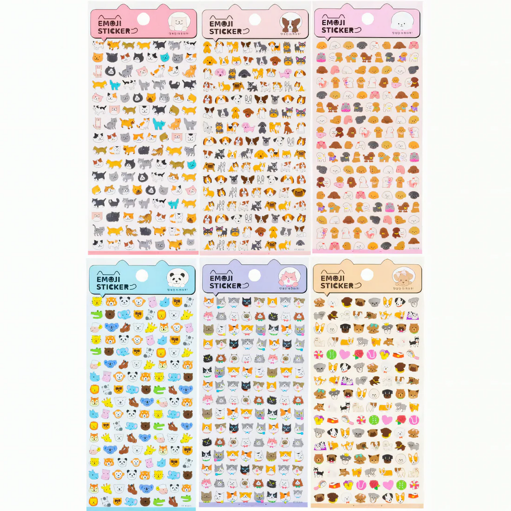 Cute Tiny Animal Emoji Fun Stickers