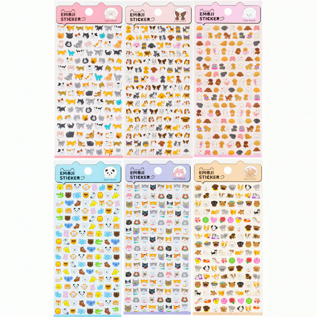 Cute Tiny Animal Emoji Fun Stickers