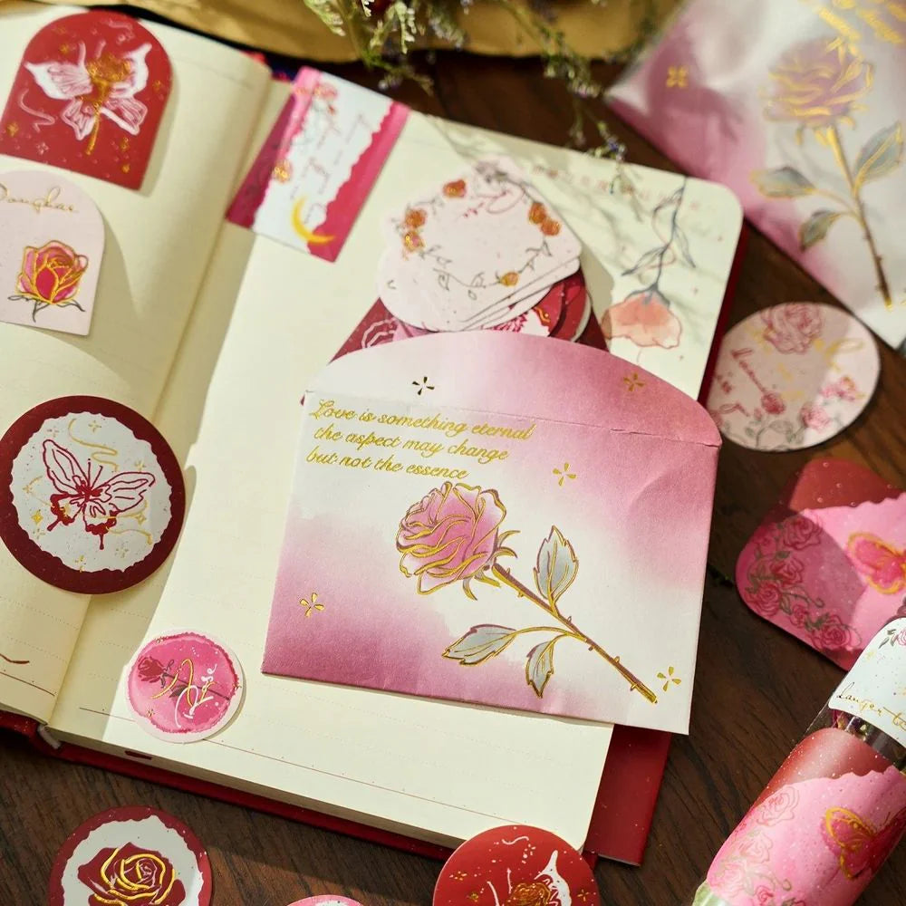 Lost Rose Vintage Floral Aesthetic Stickers (40 stickers)
