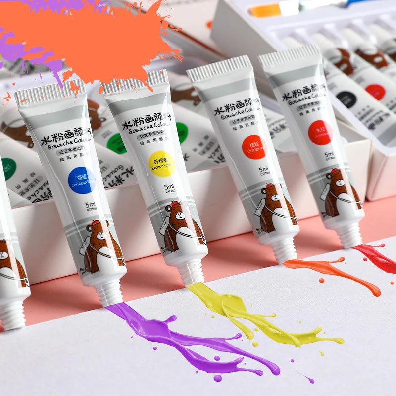 Vibrant Artist 24-Color Watercolor Tube Paint Set (12ml Tubes)