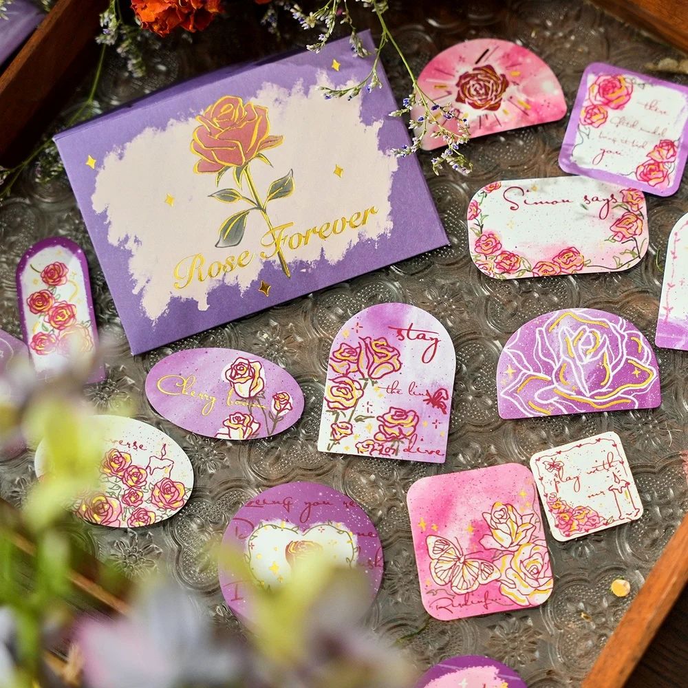 Lost Rose Vintage Floral Aesthetic Stickers (40 stickers)
