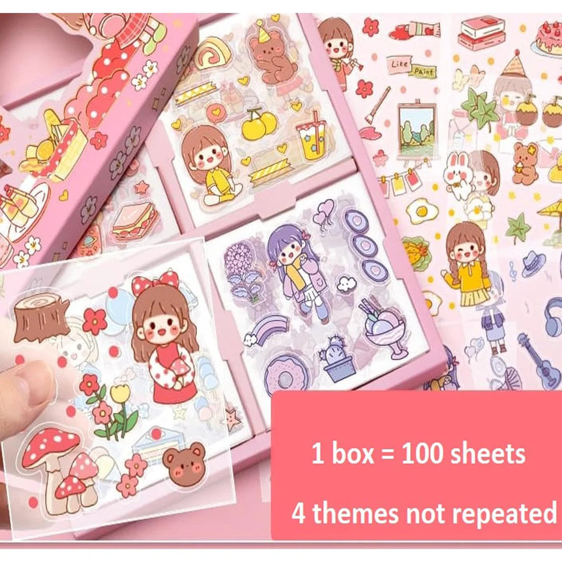 DIY Sticker Set 100 Sheets Kawaii Washi Stickers