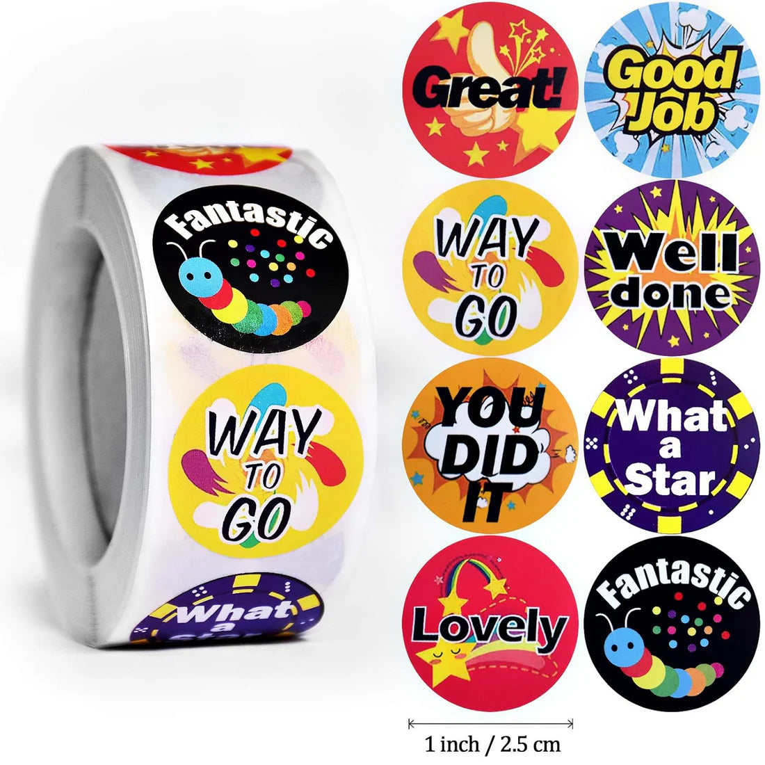 Motivational Sticker Roll - 500 Stickers