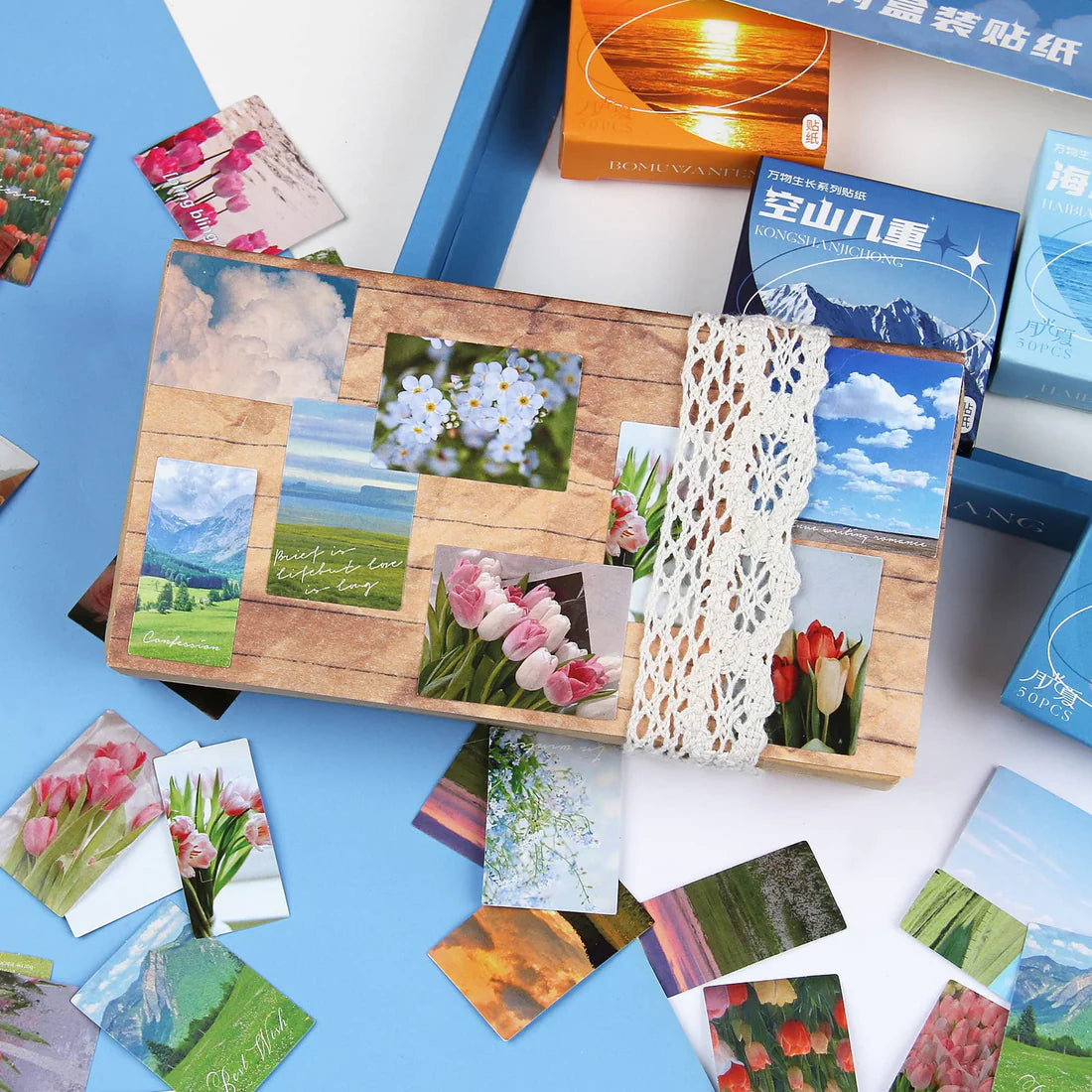 300-Piece Assorted Tiny Paper Sticker Set!