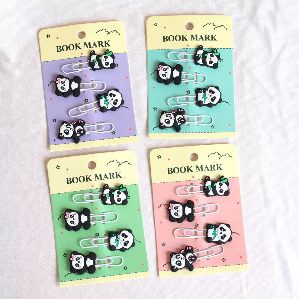 Panda Bookmark Paperclip Set (4pcs)