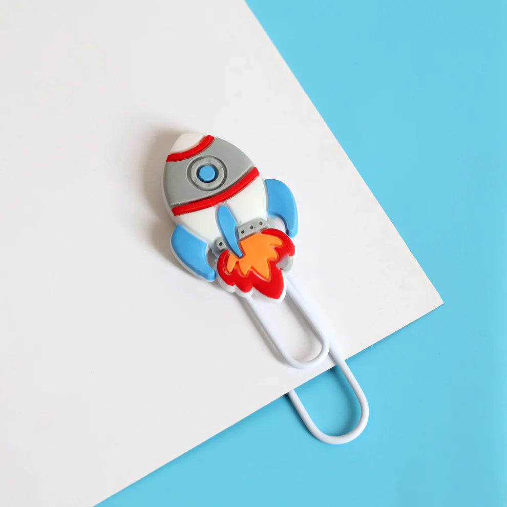 Space-Themed Bookmarks Paperclips (4 Pcs)