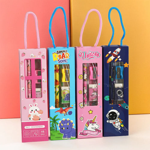 5-in-1 Ultimate Cartoon Stationery Set