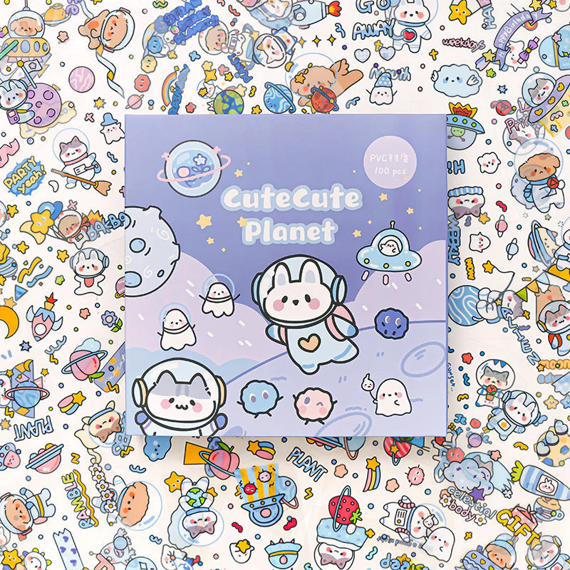 Space Bunny Stickers - 100 Sheets