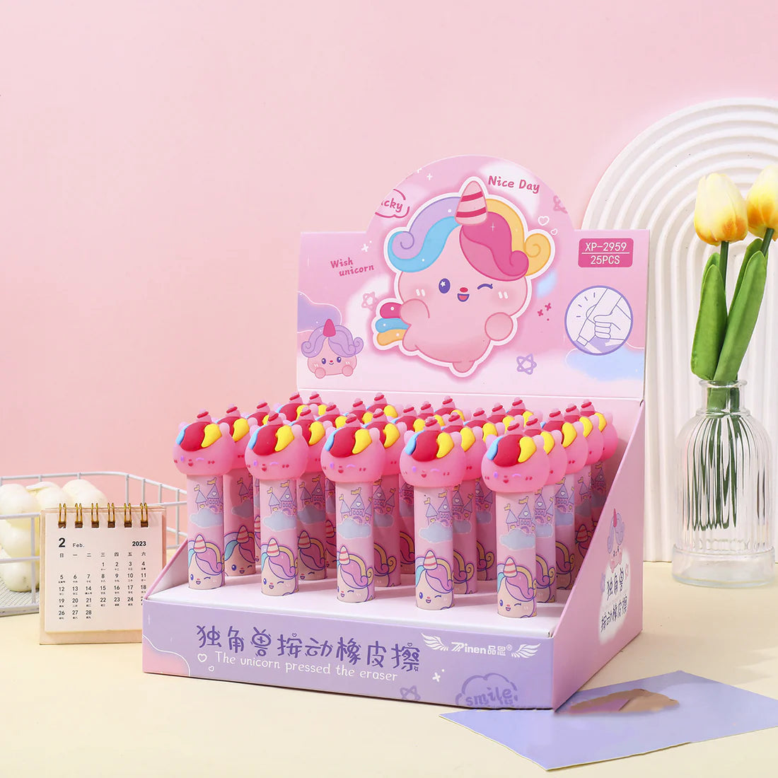 Unicorn Retractable Sliding Eraser (1 pcs)