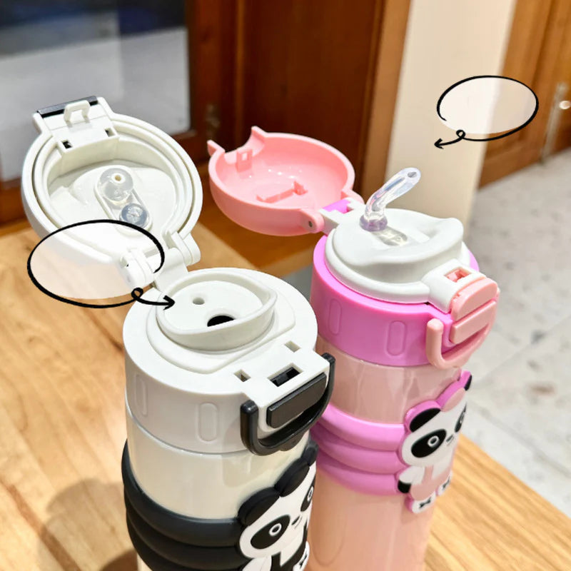 Panda Dual Sipper Stainless Steel Insulated Bottle 500ml
