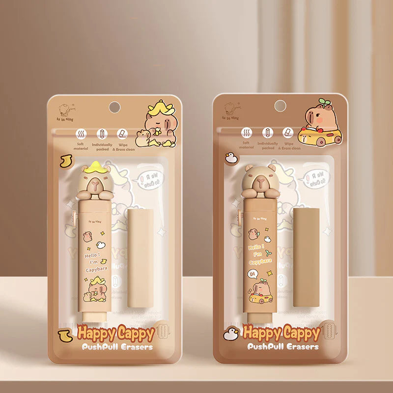Cartoon Push Pull Sliding Retractable Eraser