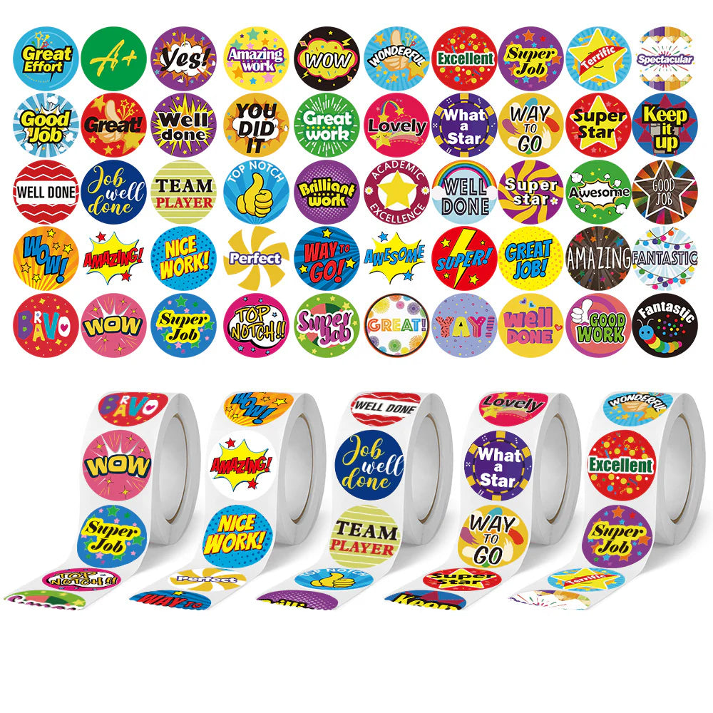 Motivational Sticker Roll - 500 Stickers