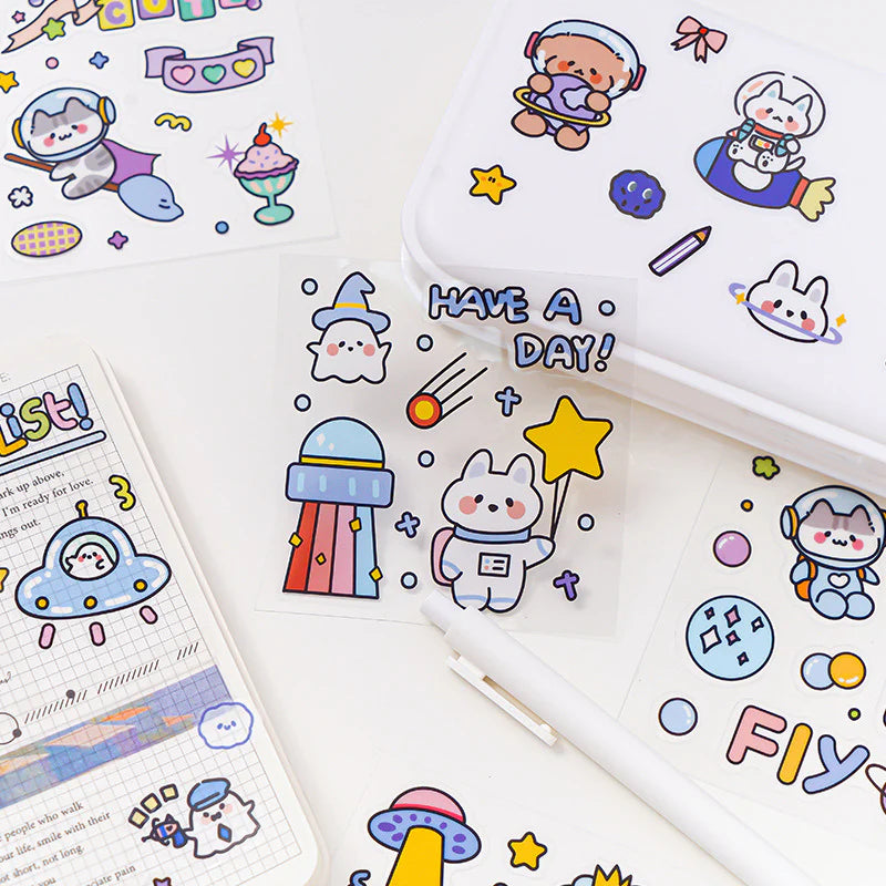 Space Bunny Stickers - 100 Sheets