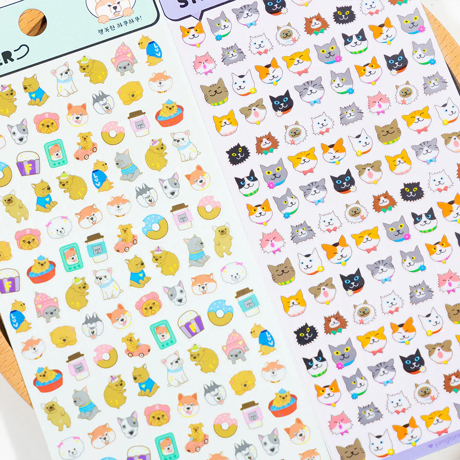 Cute Tiny Animal Emoji Fun Stickers