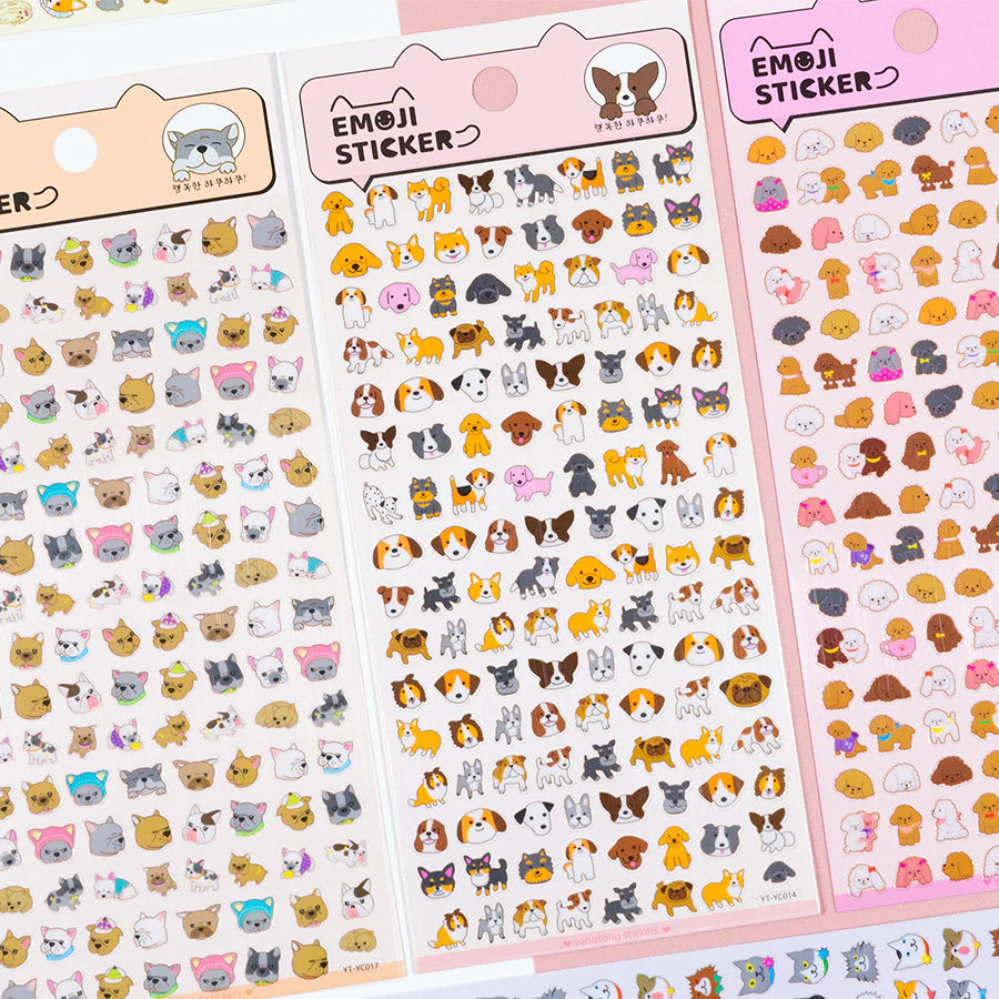Cute Tiny Animal Emoji Fun Stickers