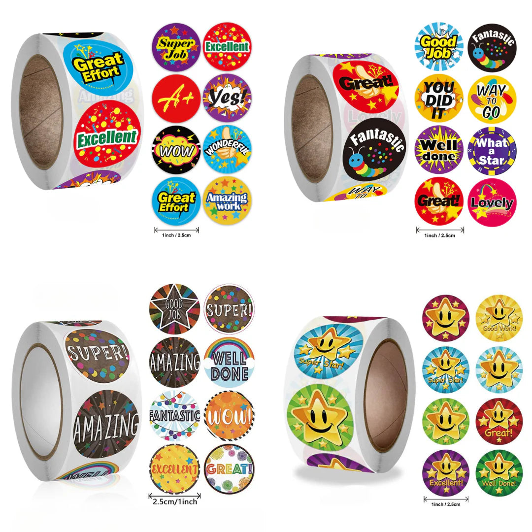 Motivational Sticker Roll - 500 Stickers