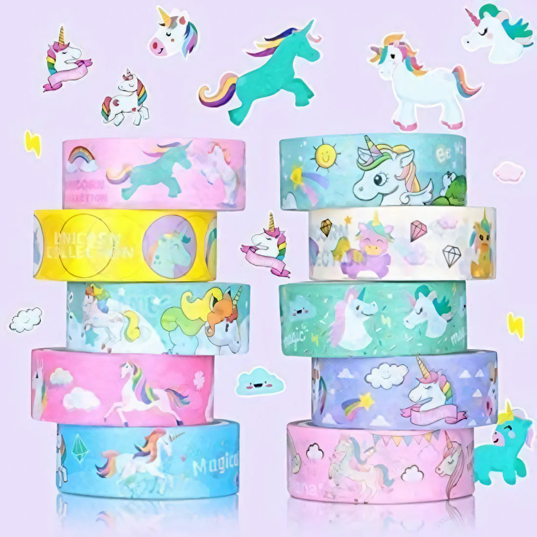 Cartoon-Themed Washi Paper Tape (1 Pcs)