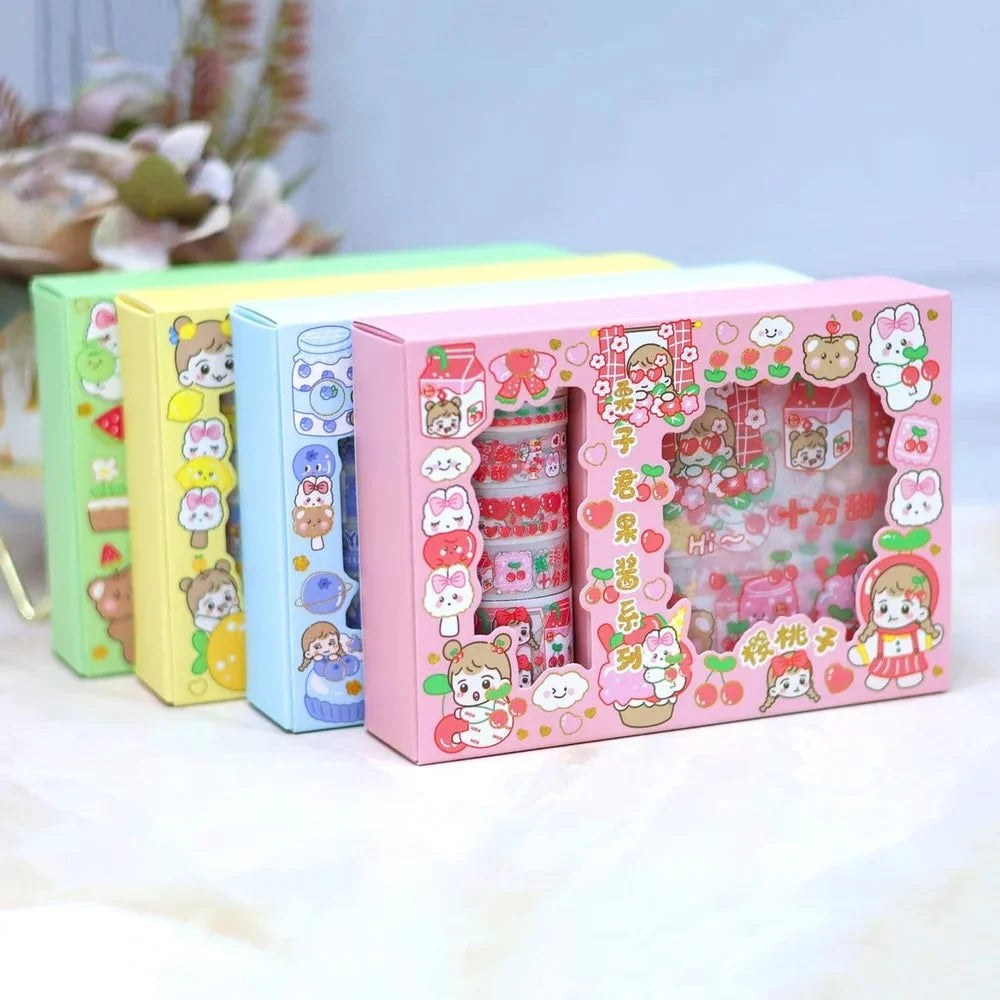 Cute Washi Tape & Sticker Set