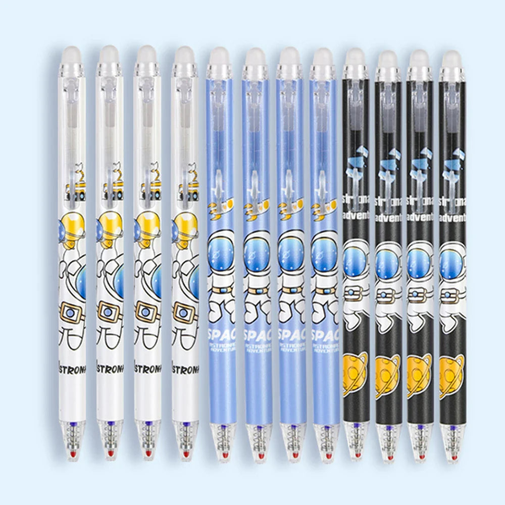 Magical Space Astronaut Erasable Gel Pens - Pack of 12